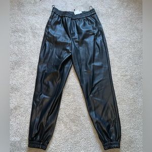 ZARA , Women’s M Black Leather Pants/Jumper